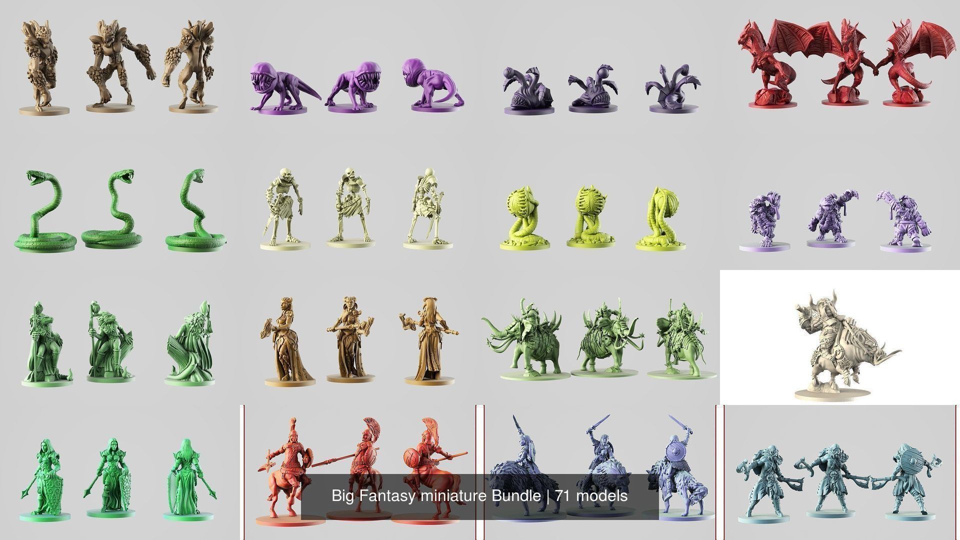 Big Fantasy miniature Bundle 3D Model Collection_193