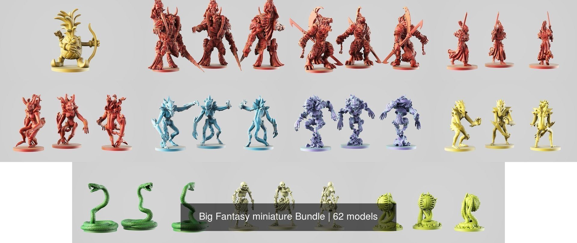 Big Fantasy miniature Bundle 3D Model Collection_150