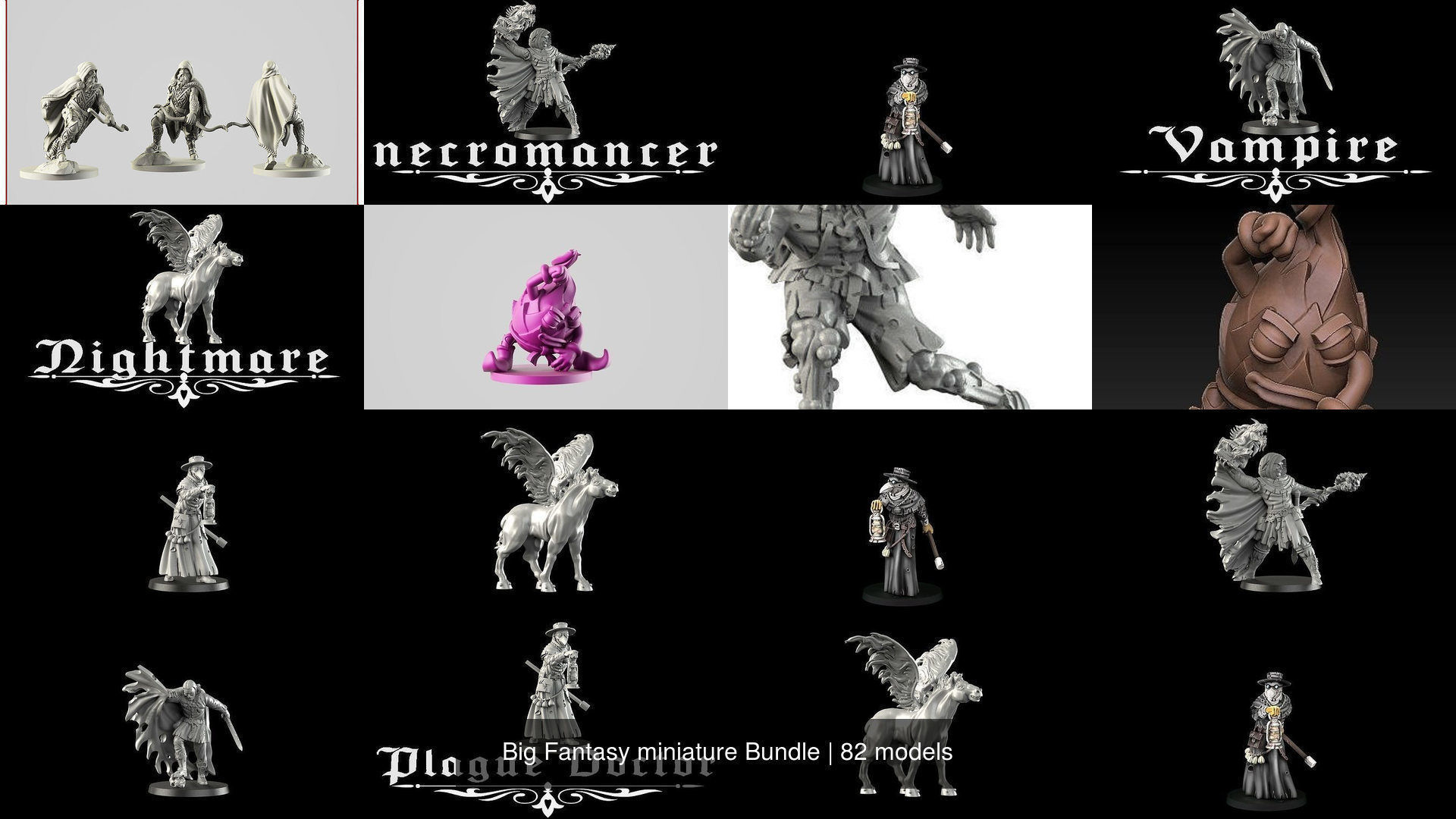 Big Fantasy miniature Bundle 3D Model Collection_286