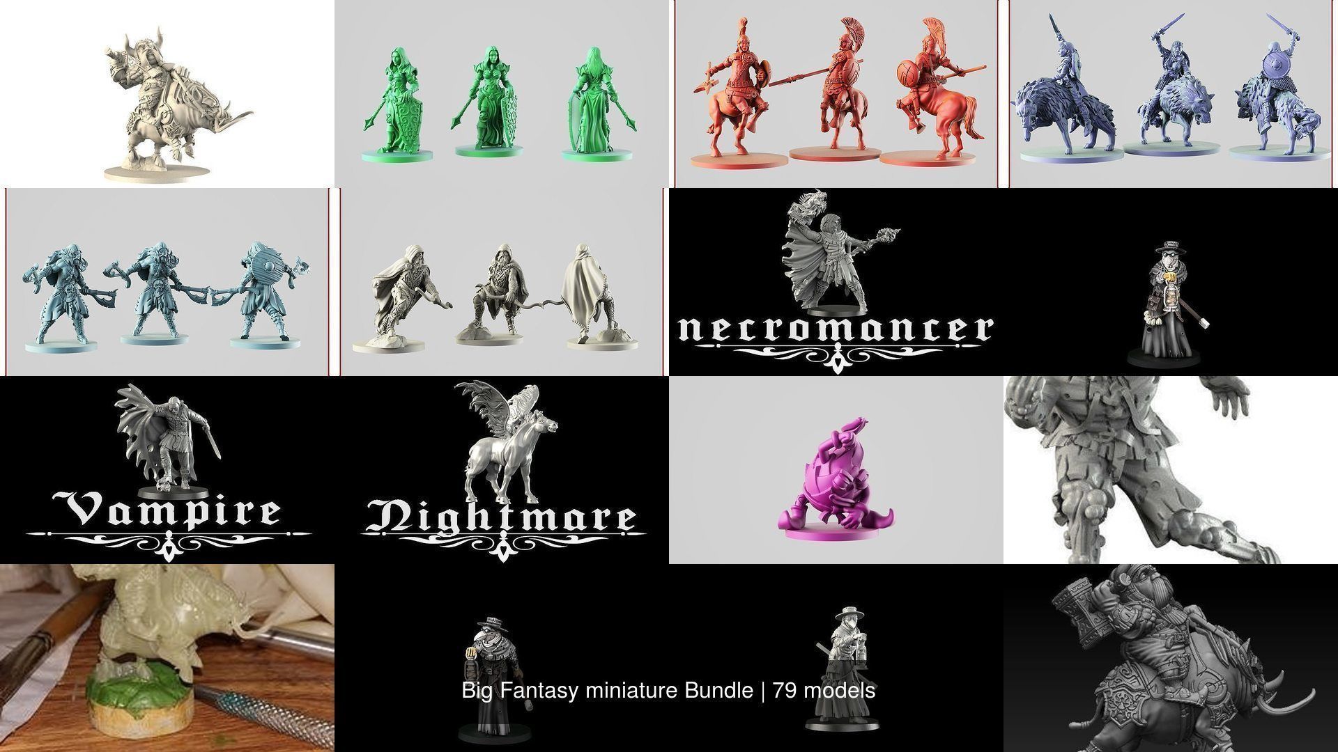 Big Fantasy miniature Bundle 3D Model Collection_269