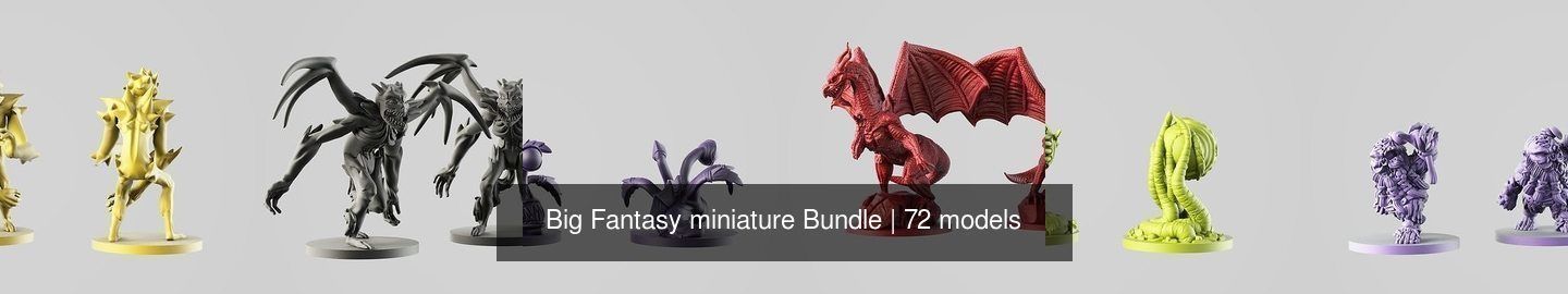 Big Fantasy miniature Bundle 3D Model Collection_190