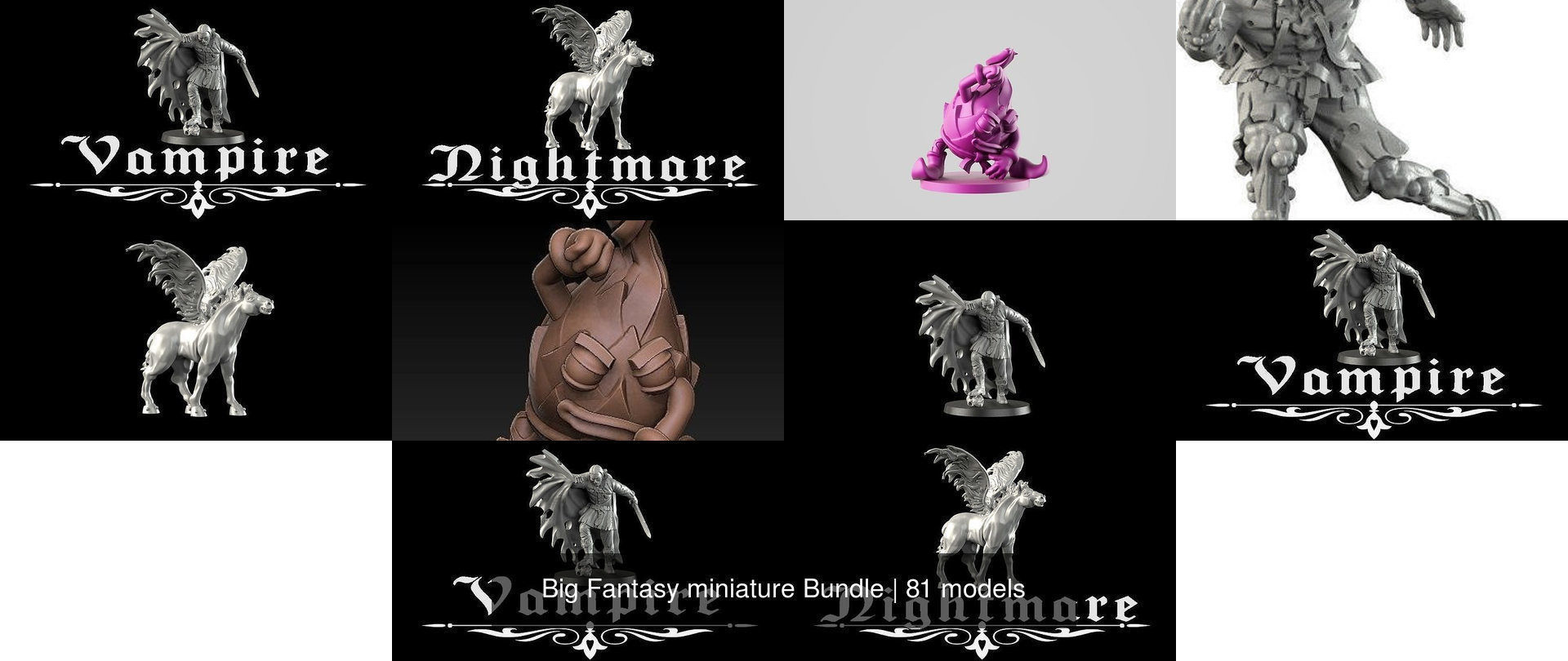Big Fantasy miniature Bundle 3D Model Collection_288