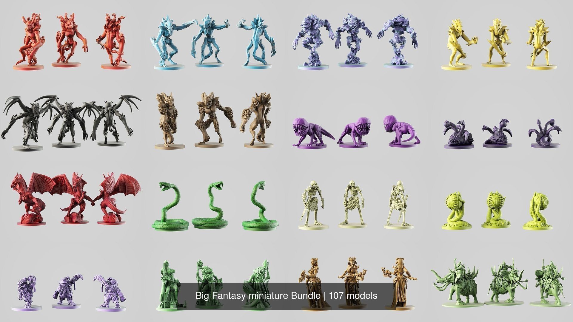 Big Fantasy miniature Bundle 3D Model Collection_319