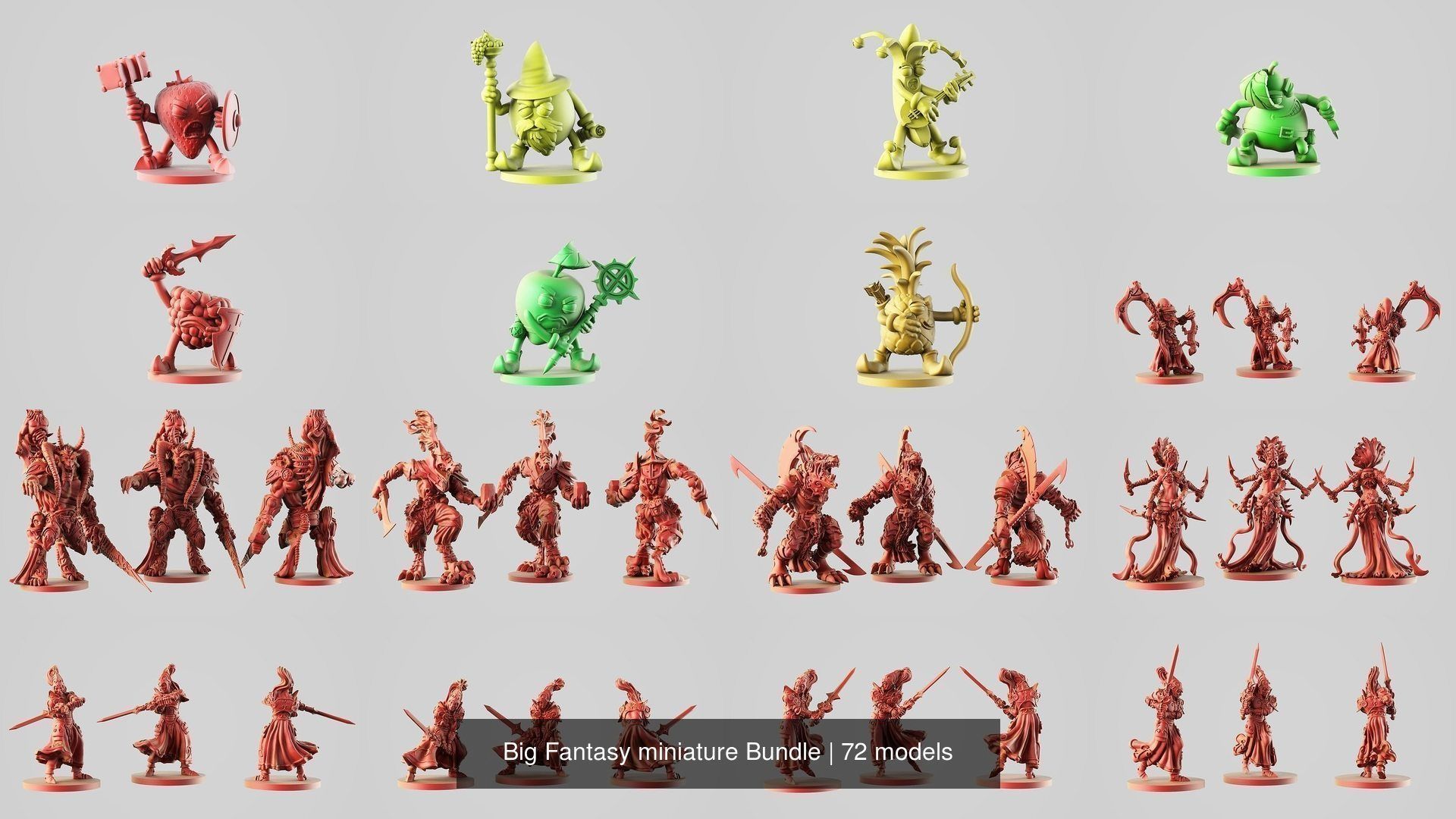 Big Fantasy miniature Bundle 3D Model Collection_133