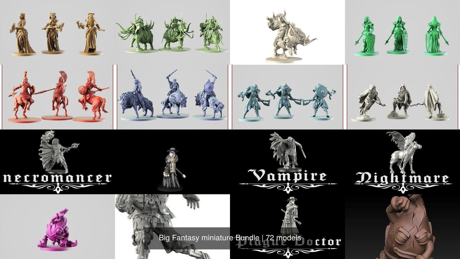 Big Fantasy miniature Bundle 3D Model Collection_236