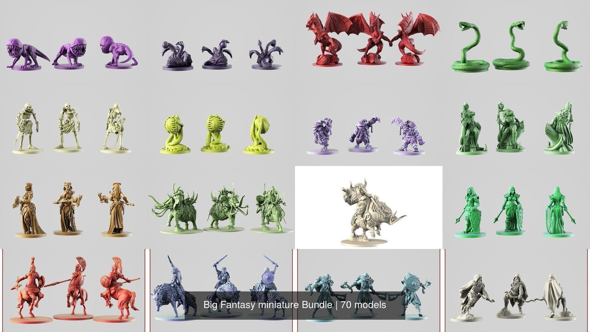 Big Fantasy miniature Bundle 3D Model Collection_194