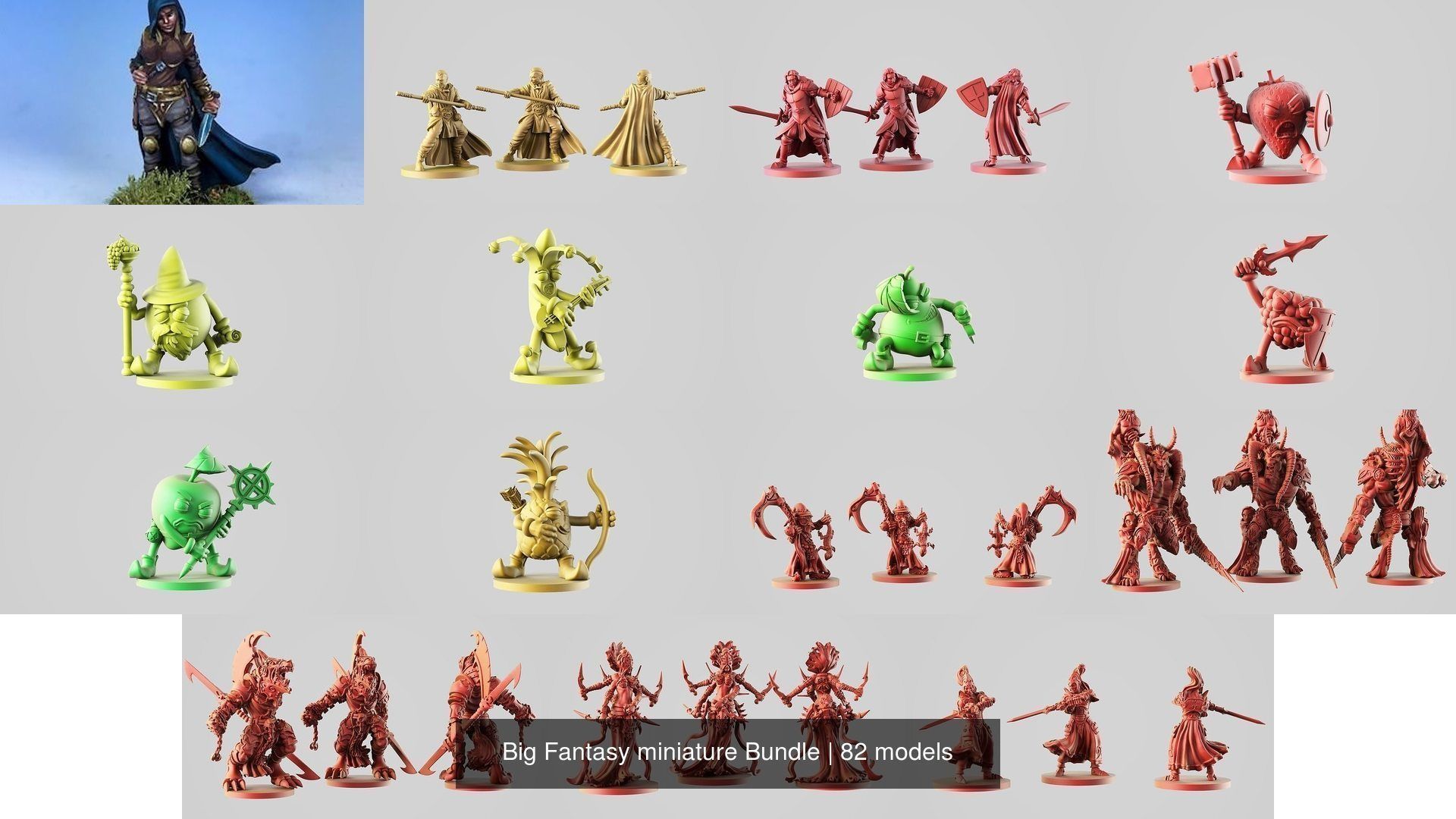 Big Fantasy miniature Bundle 3D Model Collection_168