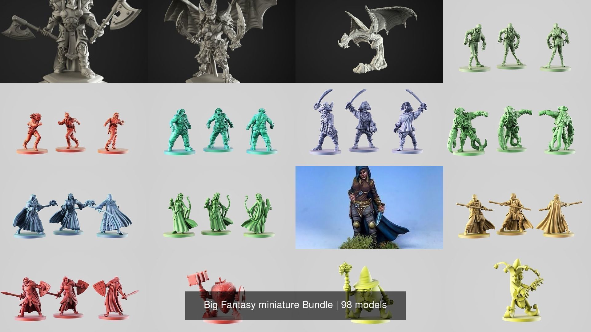 Big Fantasy miniature Bundle 3D Model Collection_156