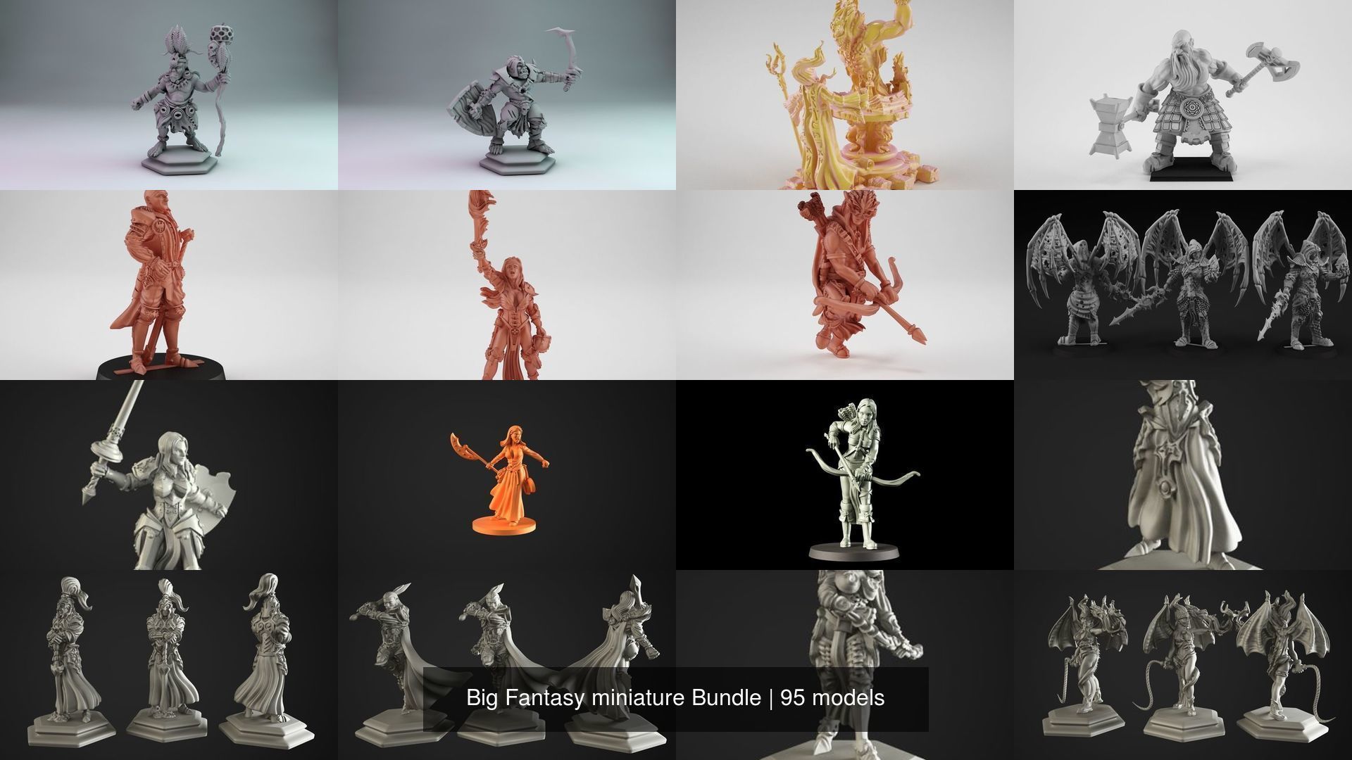Big Fantasy miniature Bundle 3D Model Collection_62