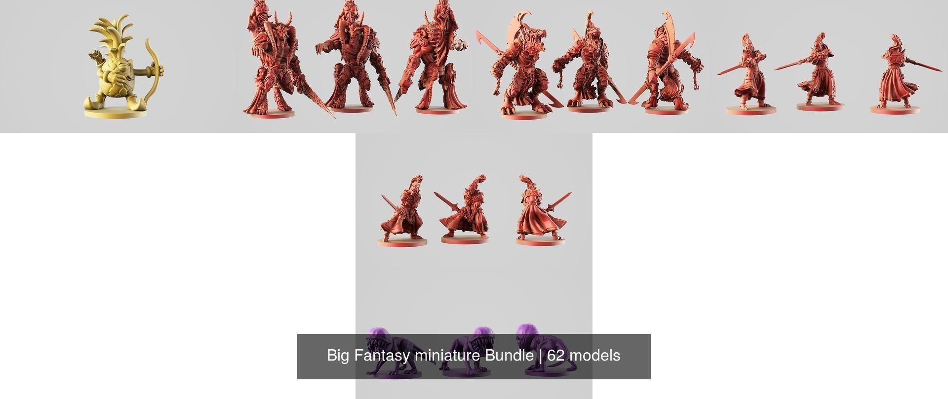 Big Fantasy miniature Bundle 3D Model Collection_143