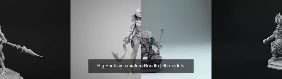 Big Fantasy miniature Bundle 3D Model Collection_13