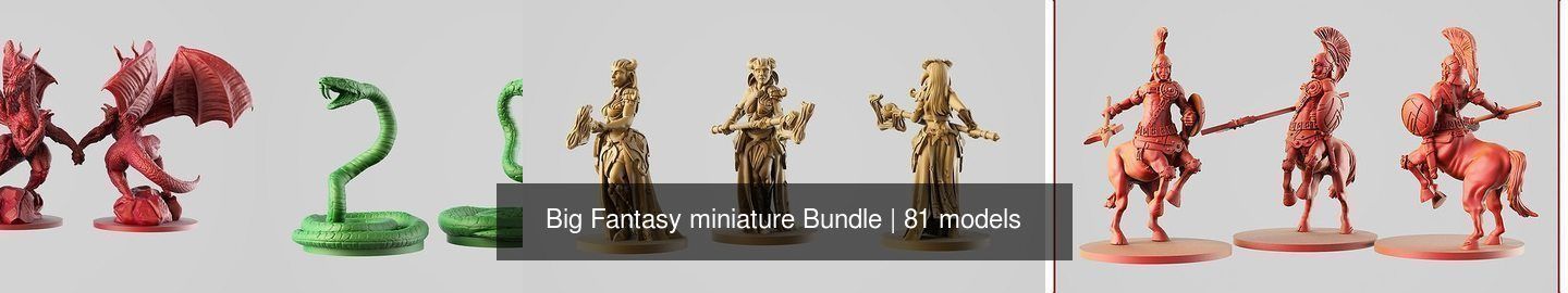 Big Fantasy miniature Bundle 3D Model Collection_260