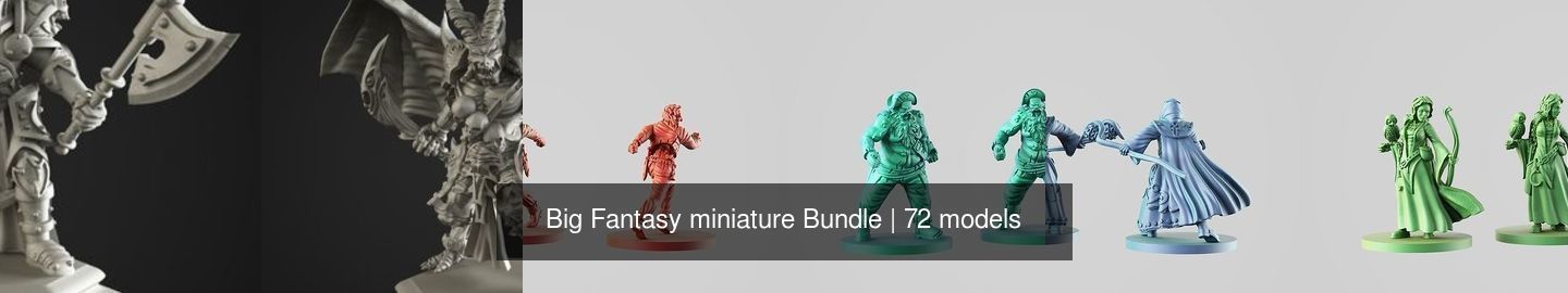 Big Fantasy miniature Bundle 3D Model Collection_84