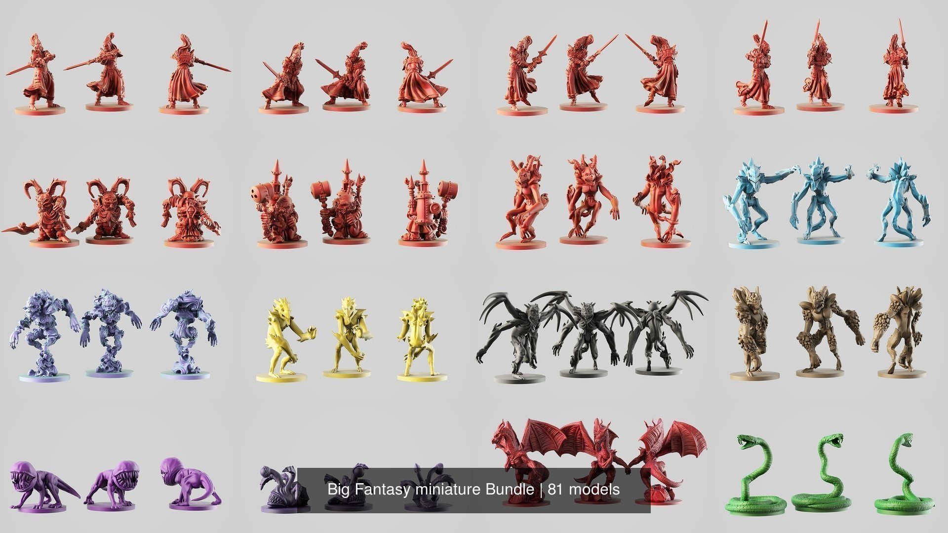 Big Fantasy miniature Bundle 3D Model Collection_216
