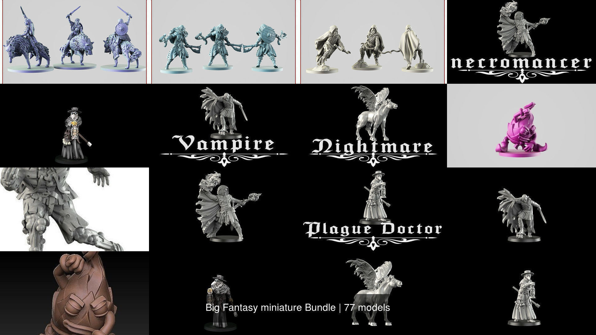Big Fantasy miniature Bundle 3D Model Collection_272