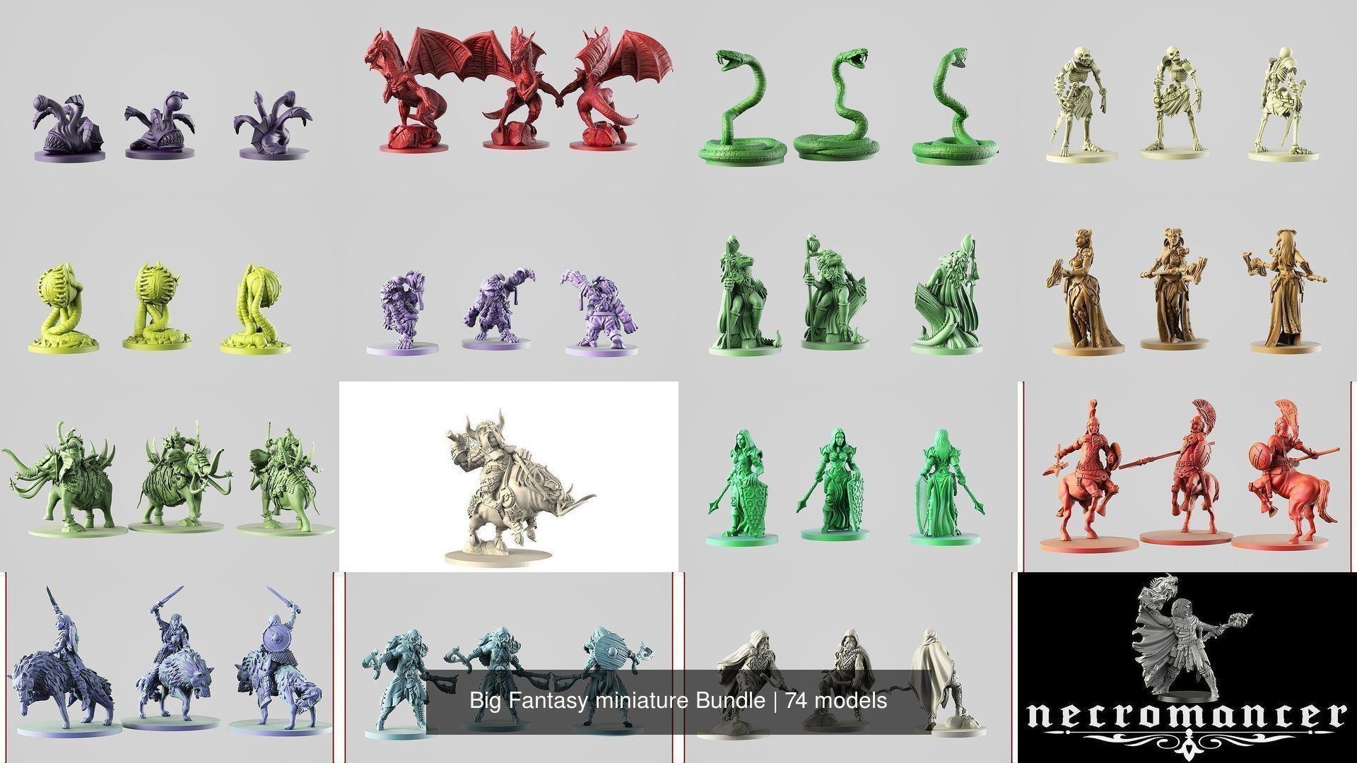 Big Fantasy miniature Bundle 3D Model Collection_229