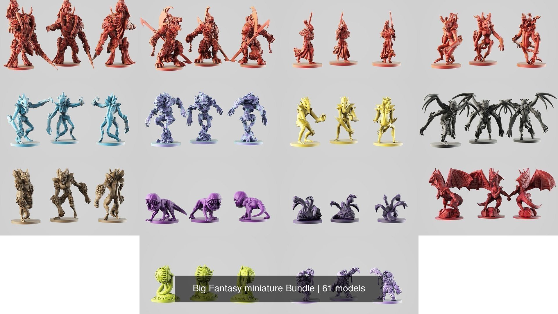 Big Fantasy miniature Bundle 3D Model Collection_152