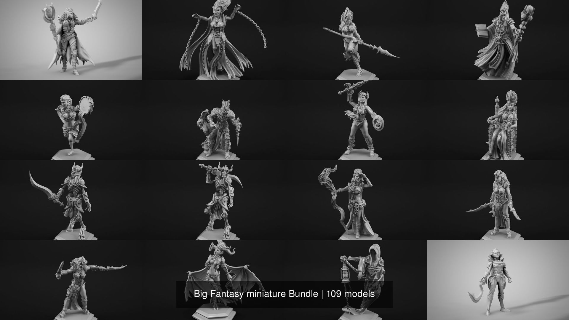Big Fantasy miniature Bundle 3D Model Collection_153