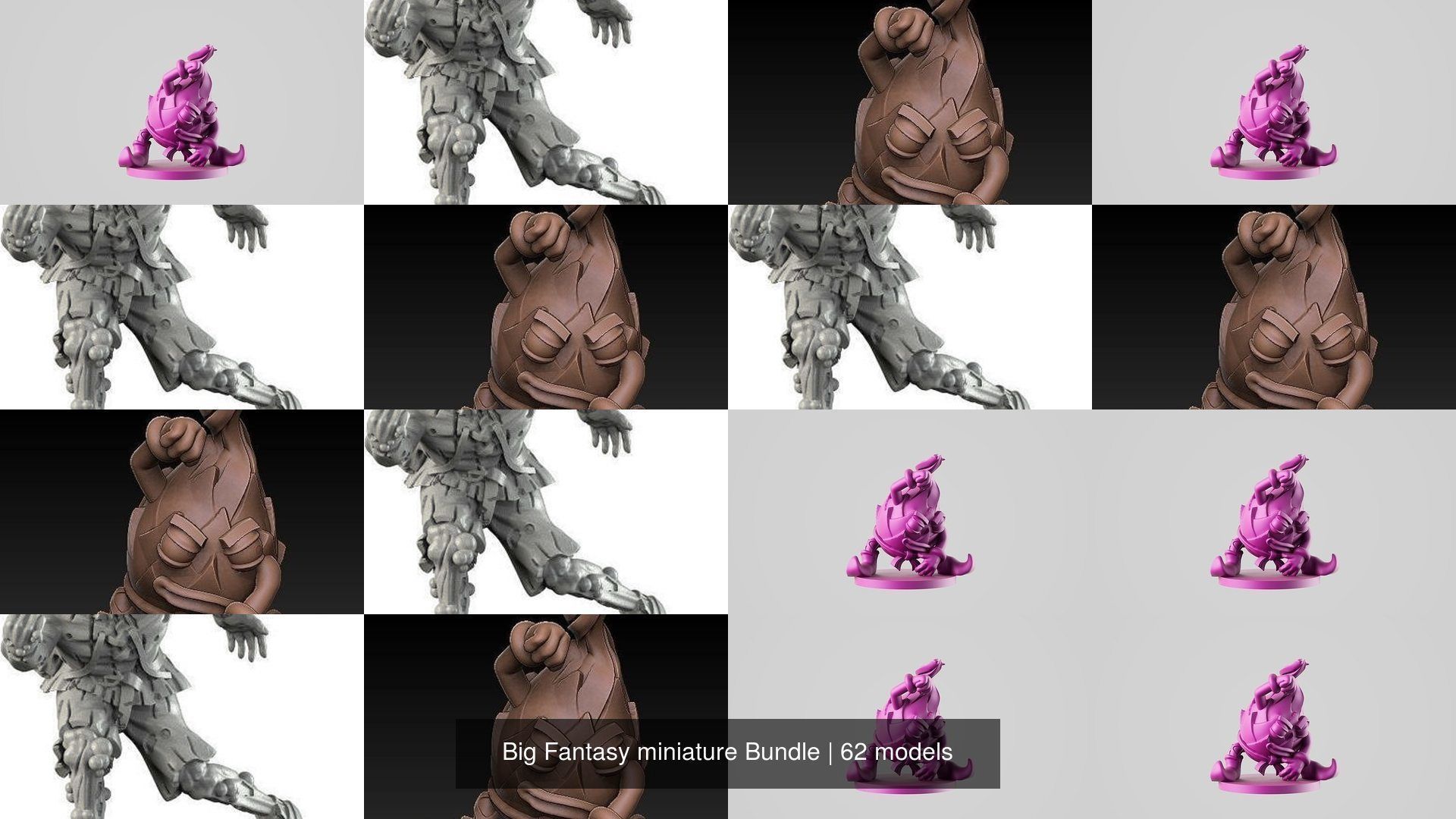 Big Fantasy miniature Bundle 3D Model Collection_248