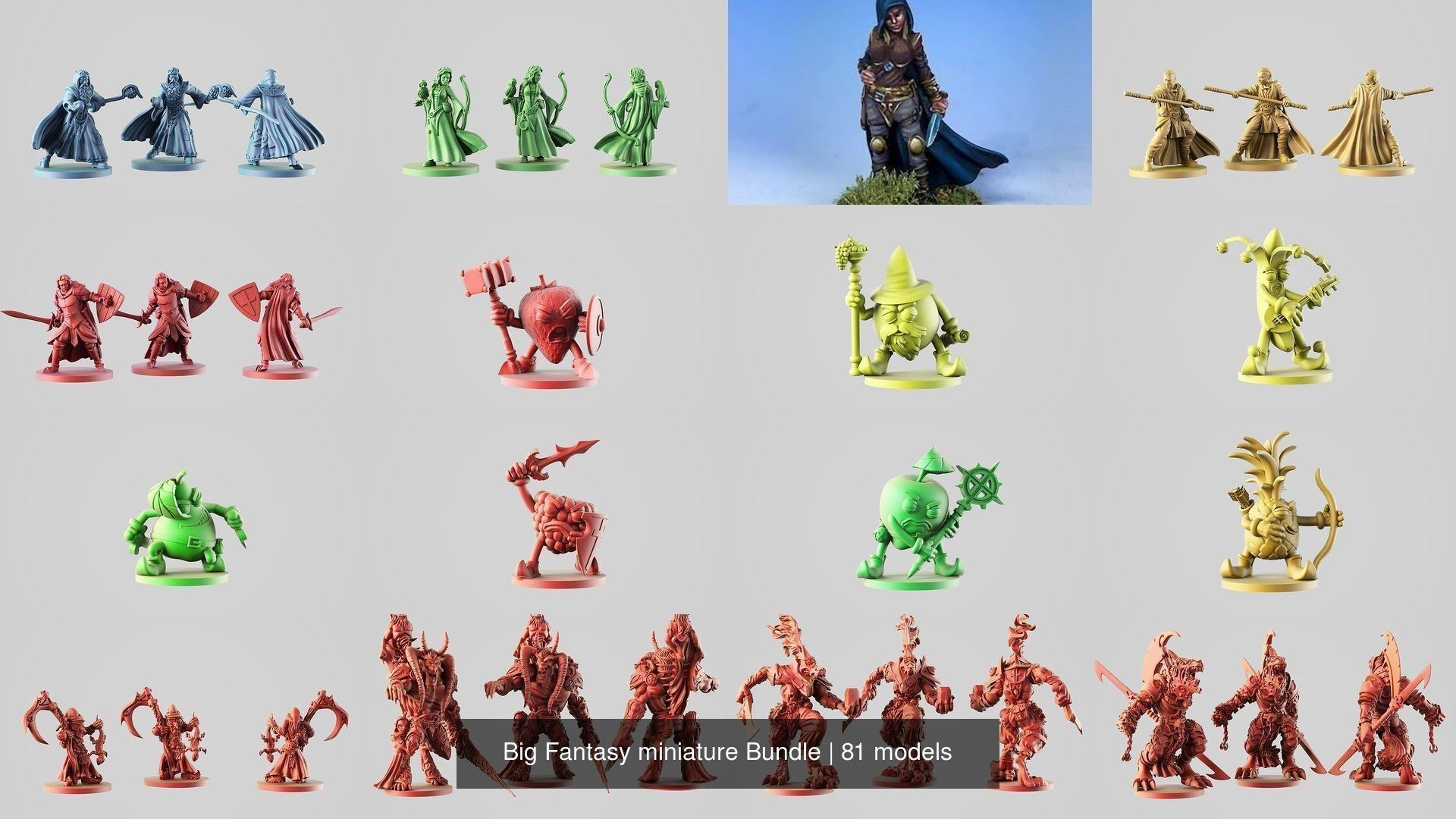 Big Fantasy miniature Bundle 3D Model Collection_127