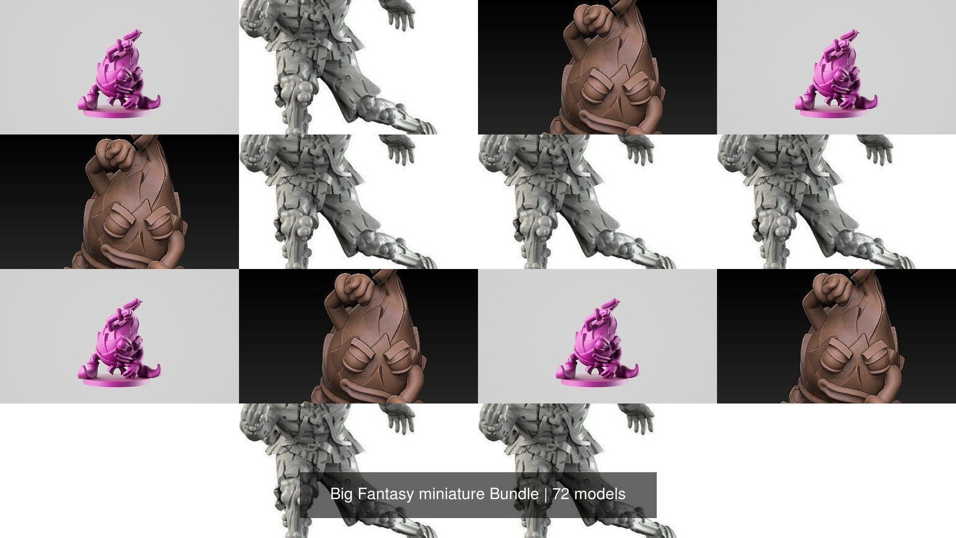 Big Fantasy miniature Bundle 3D Model Collection_275