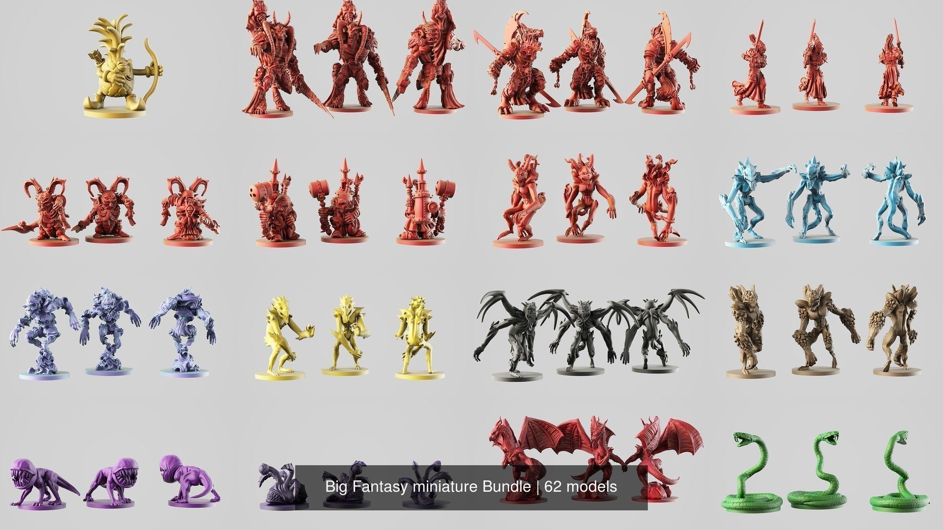 Big Fantasy miniature Bundle 3D Model Collection_146