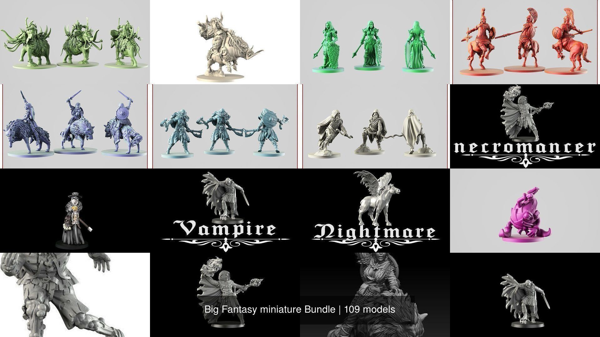 Big Fantasy miniature Bundle 3D Model Collection_327