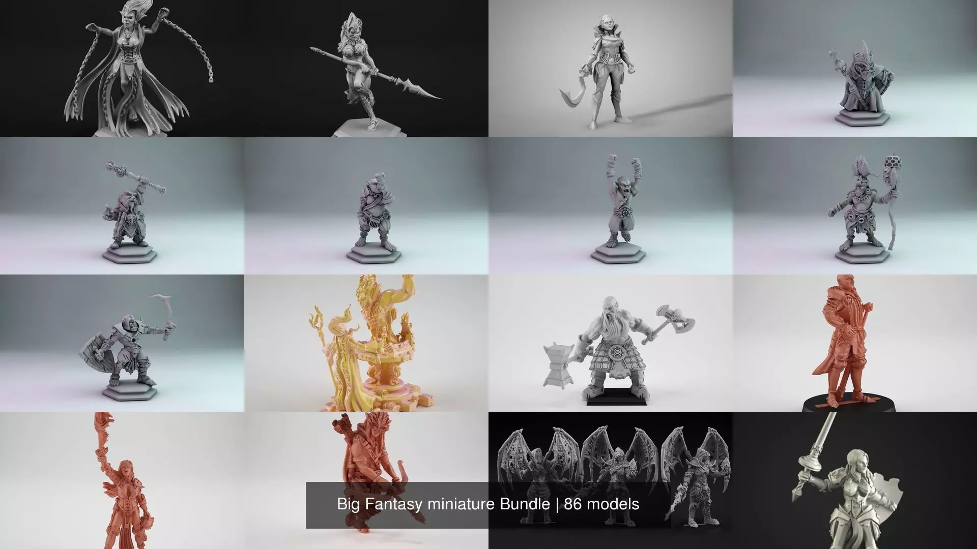 Big Fantasy miniature Bundle 3D Model Collection_20