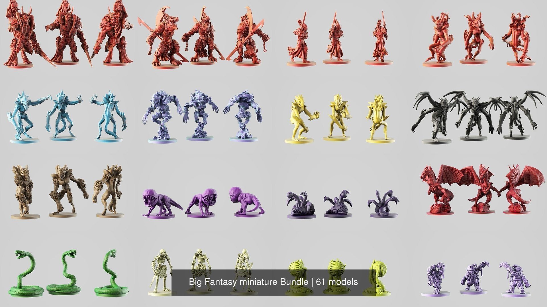 Big Fantasy miniature Bundle 3D Model Collection_151