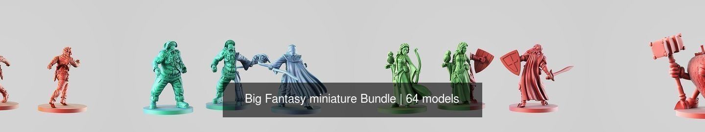 Big Fantasy miniature Bundle 3D Model Collection_93
