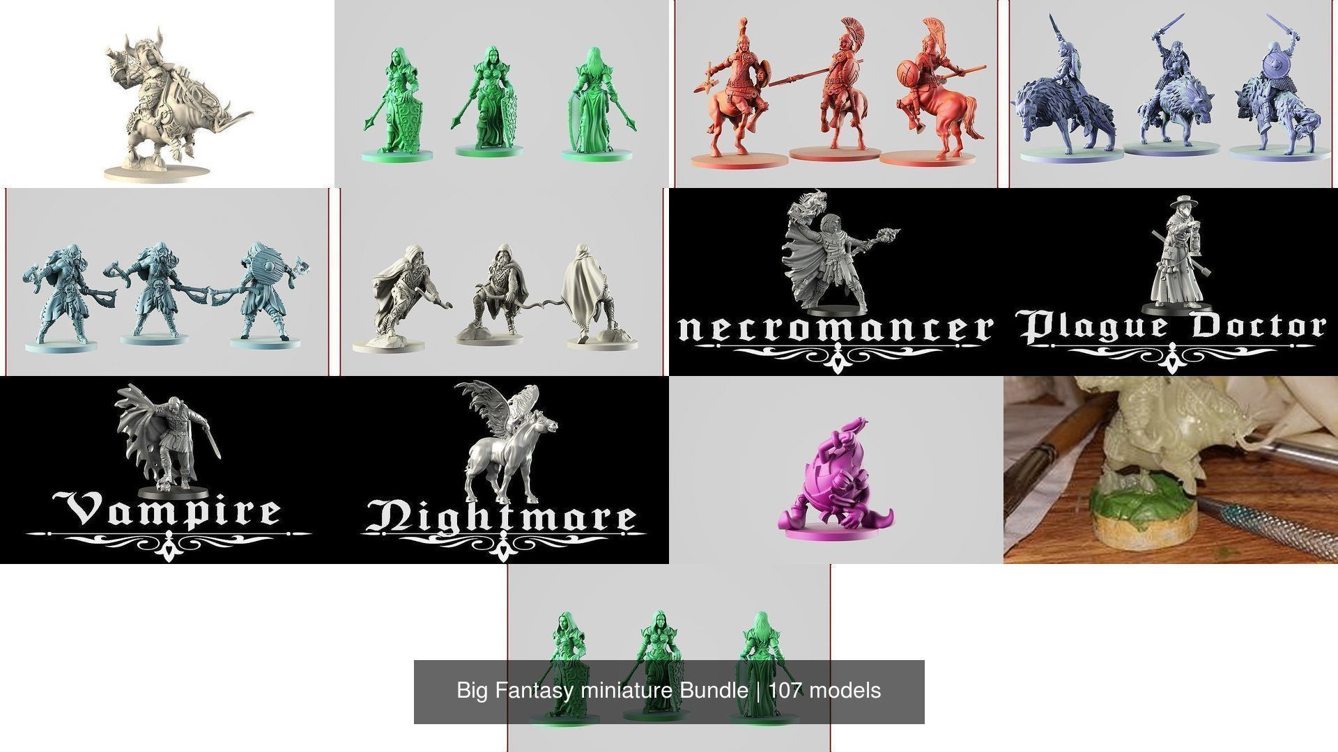Big Fantasy miniature Bundle 3D Model Collection_325