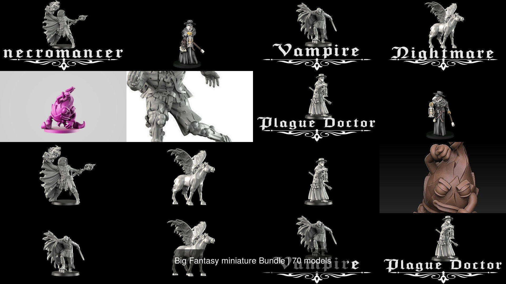 Big Fantasy miniature Bundle 3D Model Collection_245
