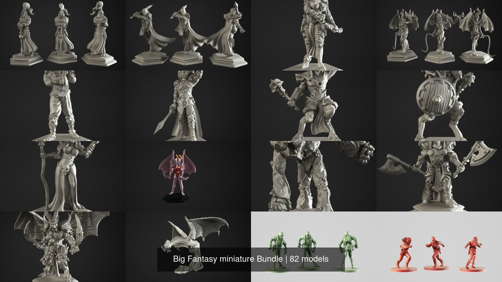 Big Fantasy miniature Bundle 3D Model Collection_74