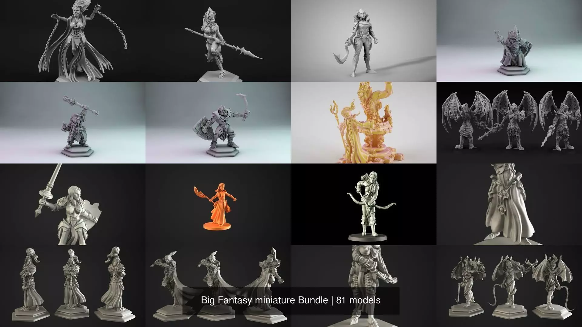 Big Fantasy miniature Bundle 3D Model Collection_27