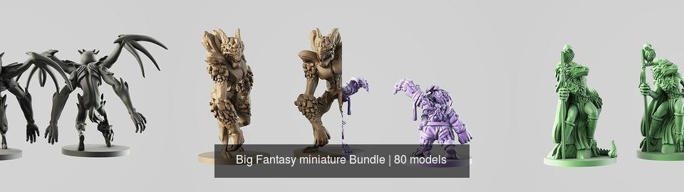 Big Fantasy miniature Bundle 3D Model Collection_225