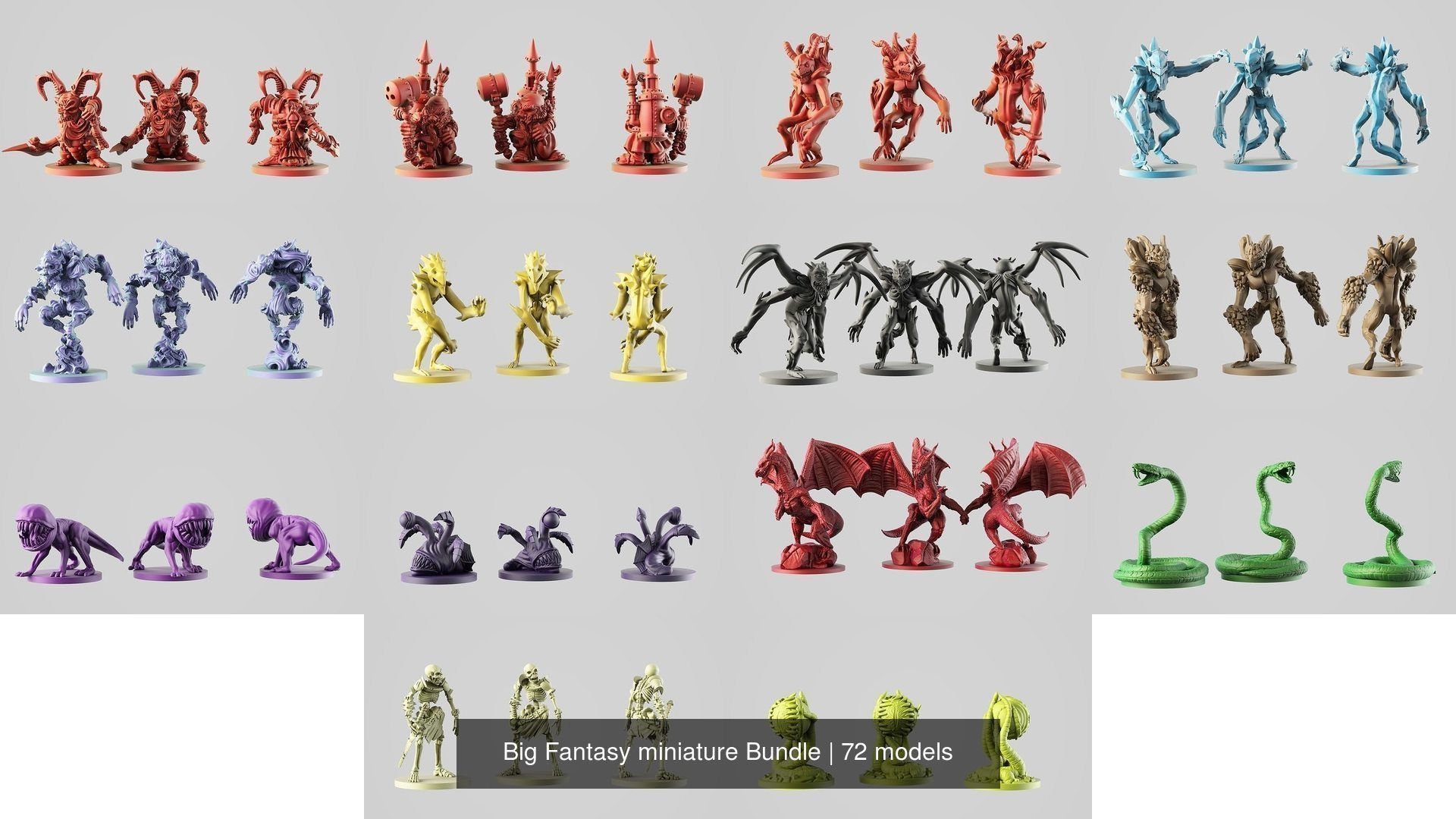 Big Fantasy miniature Bundle 3D Model Collection_185