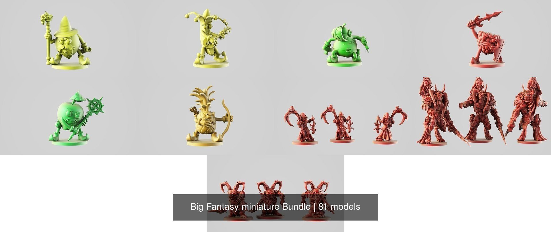 Big Fantasy miniature Bundle 3D Model Collection_171