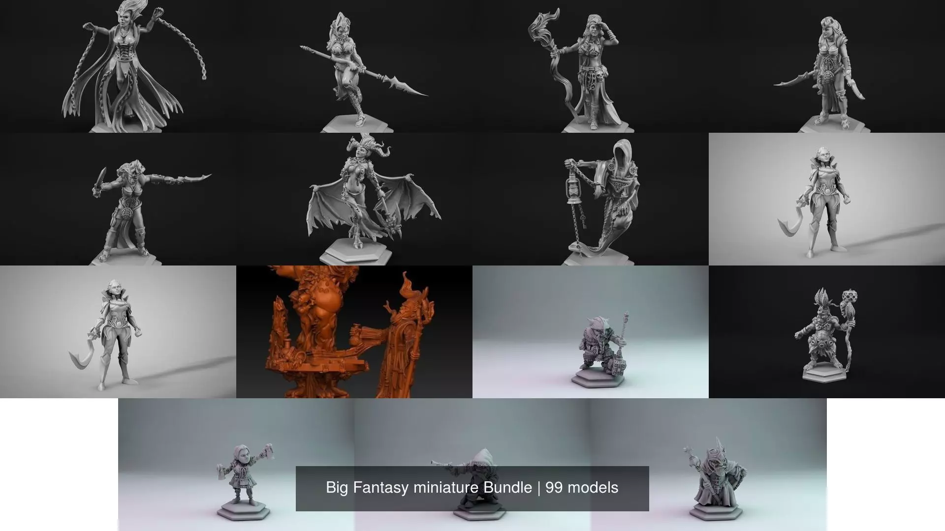 Big Fantasy miniature Bundle 3D Model Collection_8