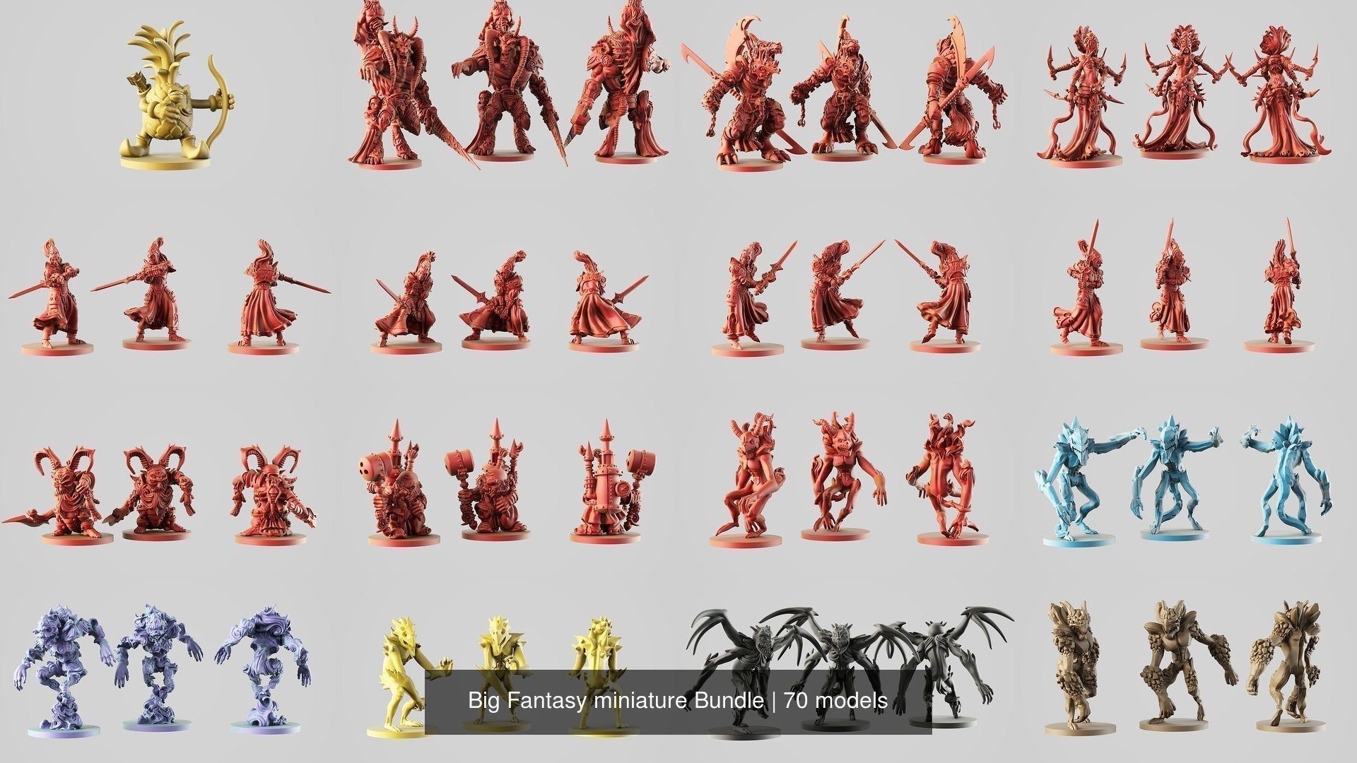 Big Fantasy miniature Bundle 3D Model Collection_142