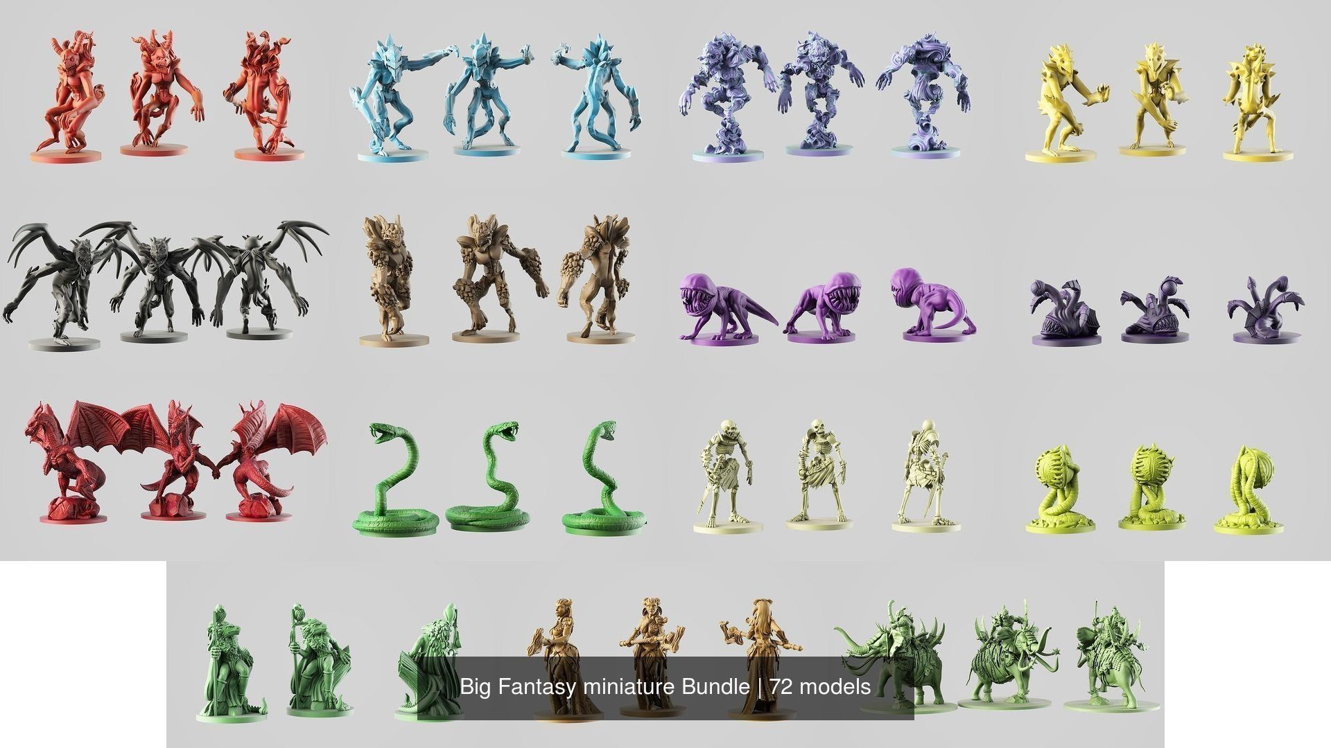 Big Fantasy miniature Bundle 3D Model Collection_191