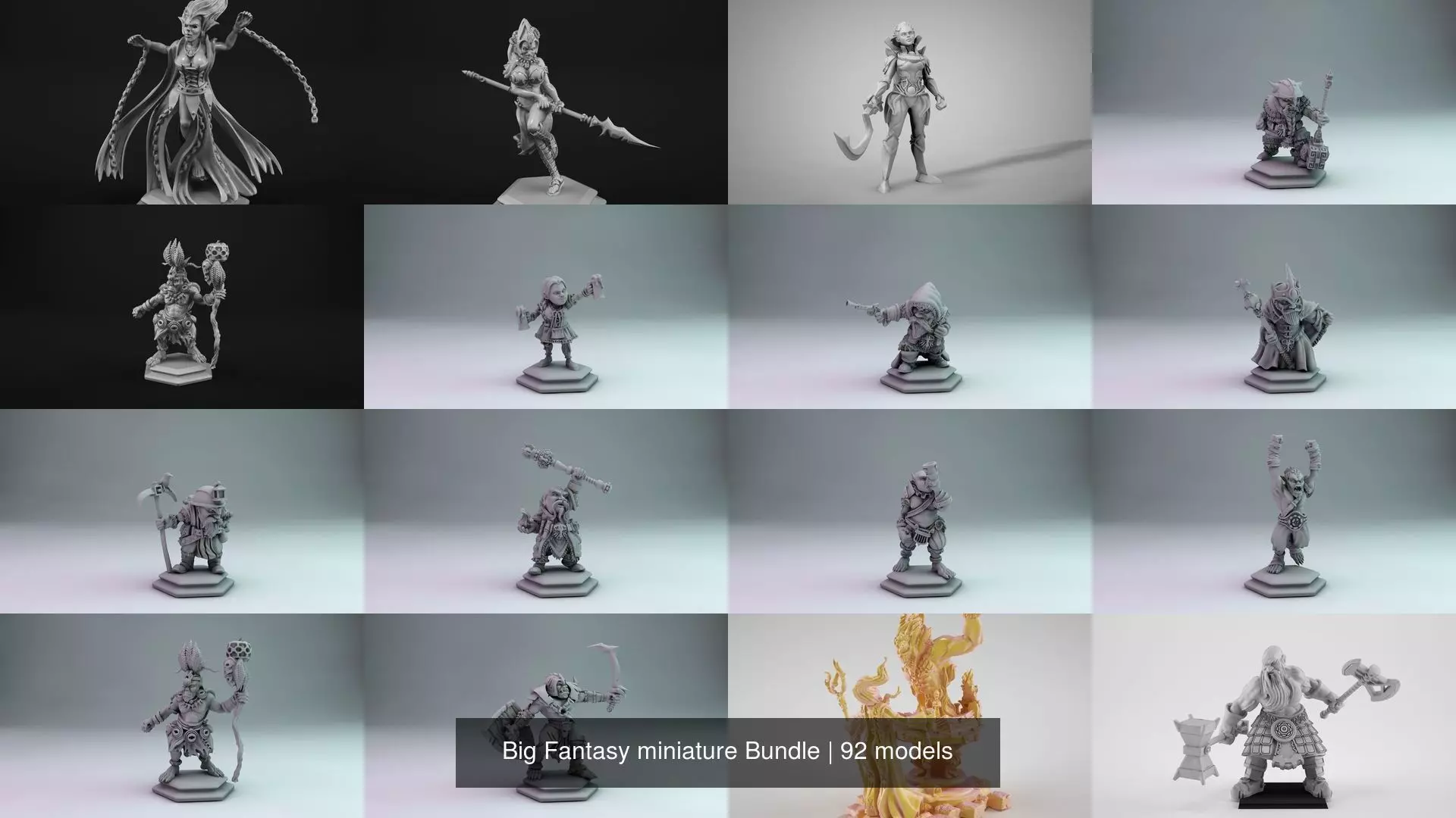 Big Fantasy miniature Bundle 3D Model Collection_15
