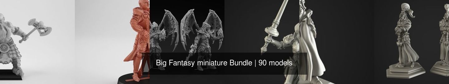 Big Fantasy miniature Bundle 3D Model Collection_64