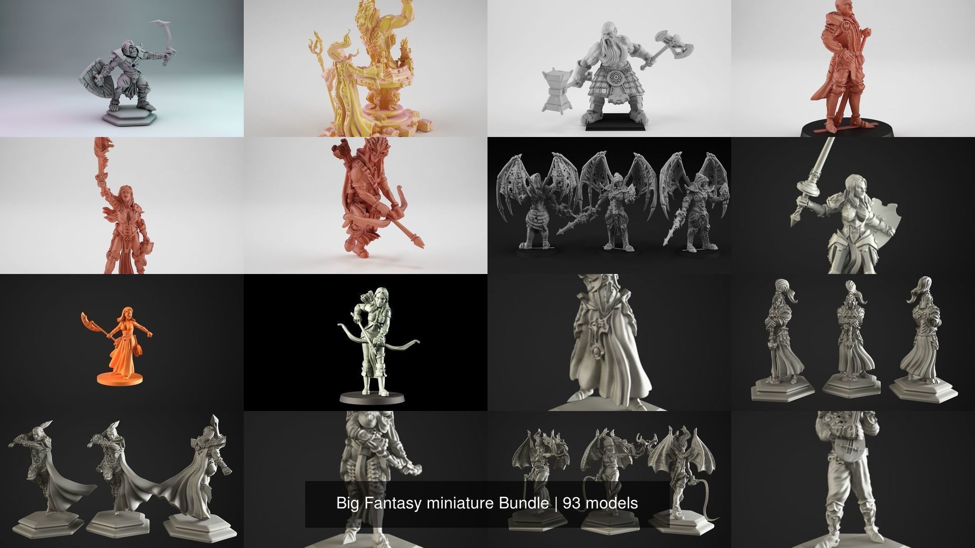 Big Fantasy miniature Bundle 3D Model Collection_63