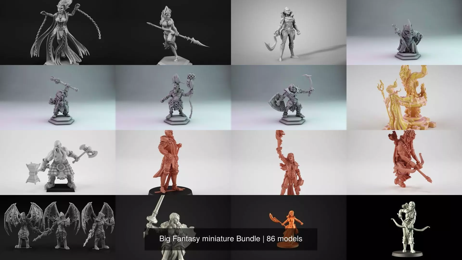 Big Fantasy miniature Bundle 3D Model Collection_22