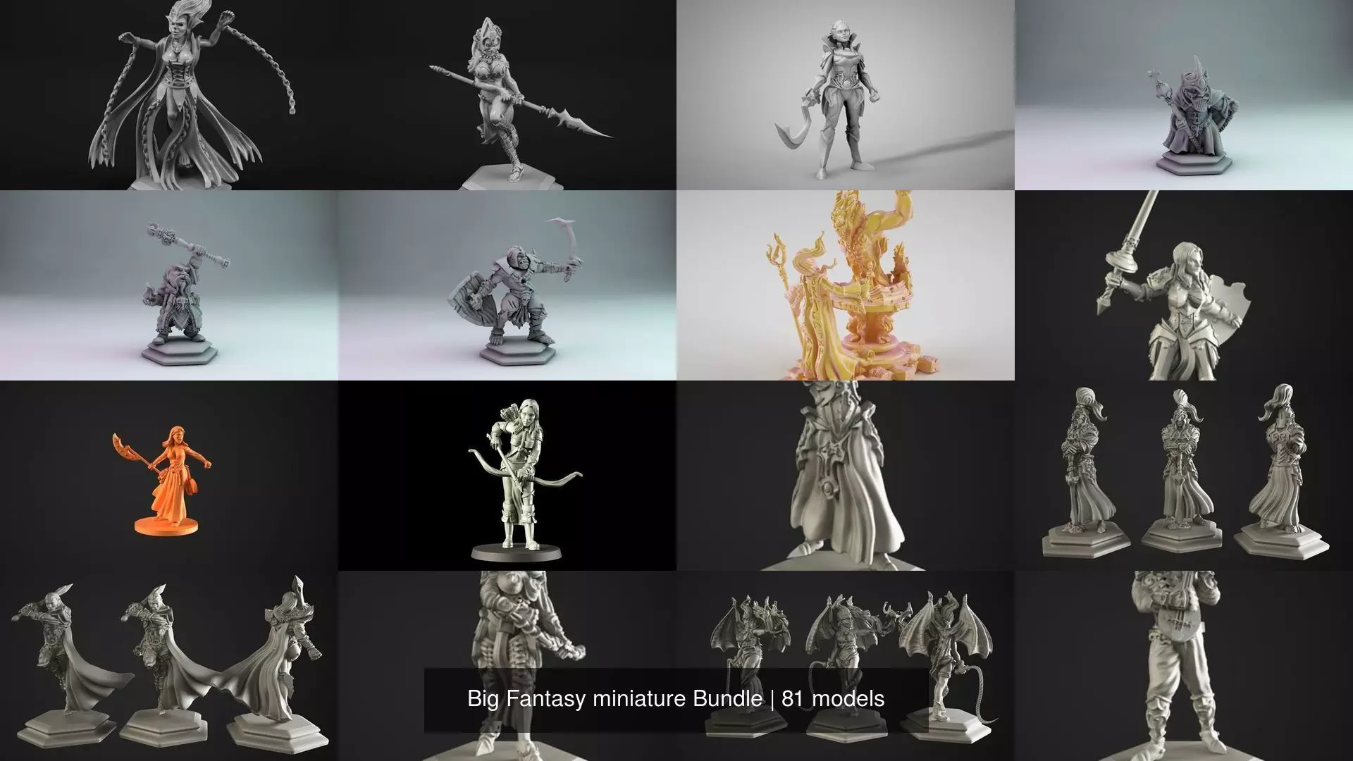 Big Fantasy miniature Bundle 3D Model Collection_28