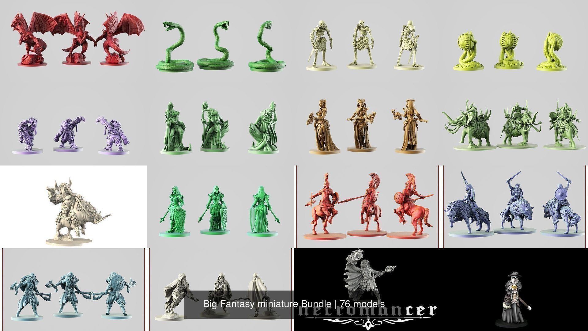 Big Fantasy miniature Bundle 3D Model Collection_230