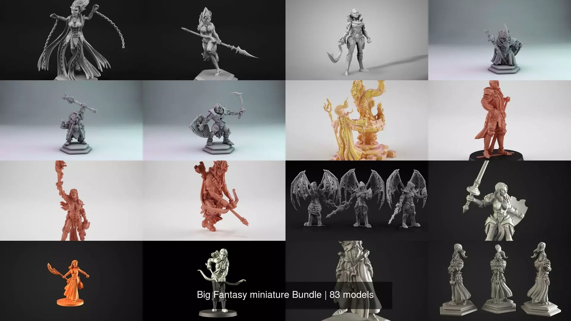 Big Fantasy miniature Bundle 3D Model Collection_24