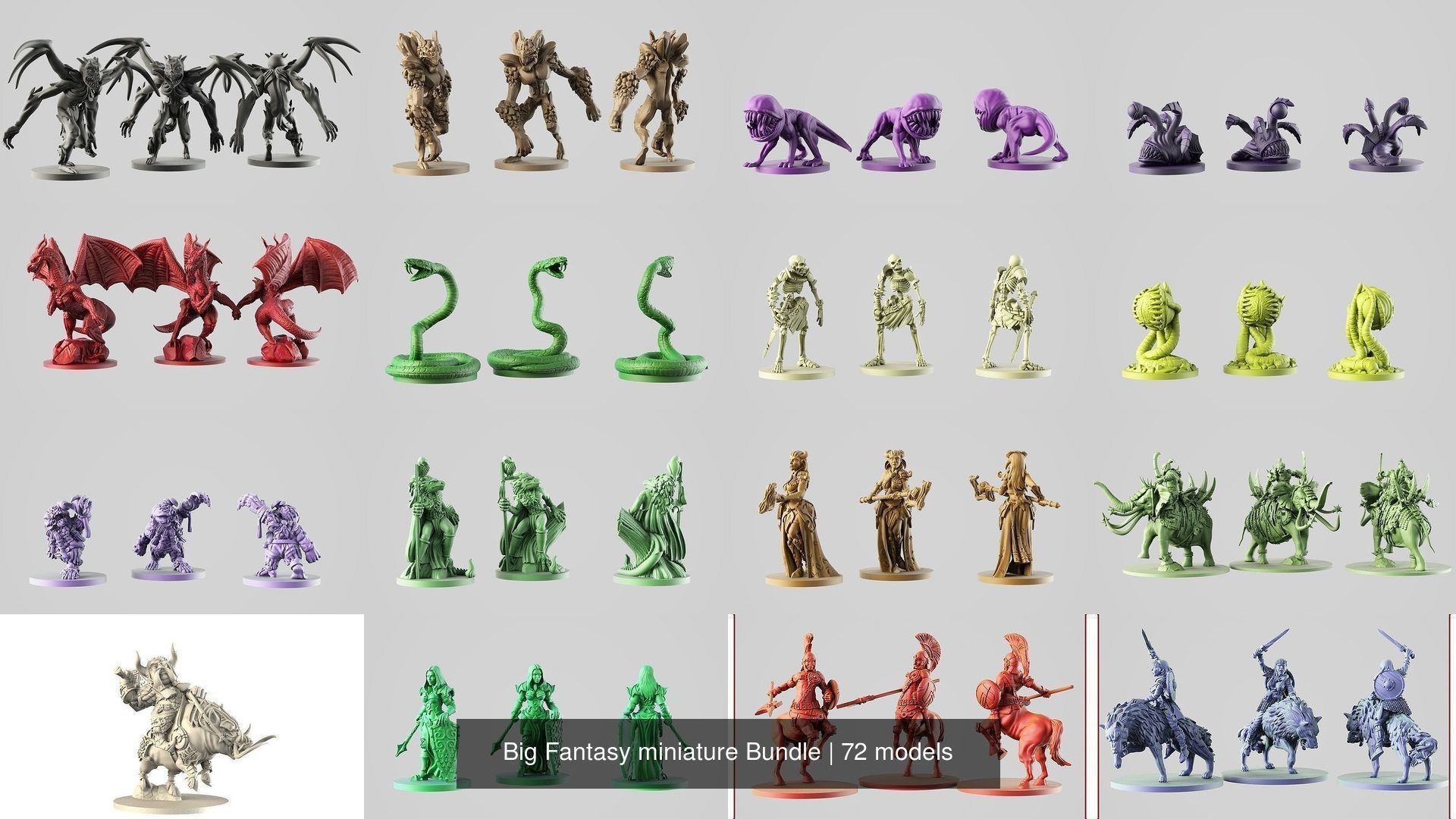 Big Fantasy miniature Bundle 3D Model Collection_189