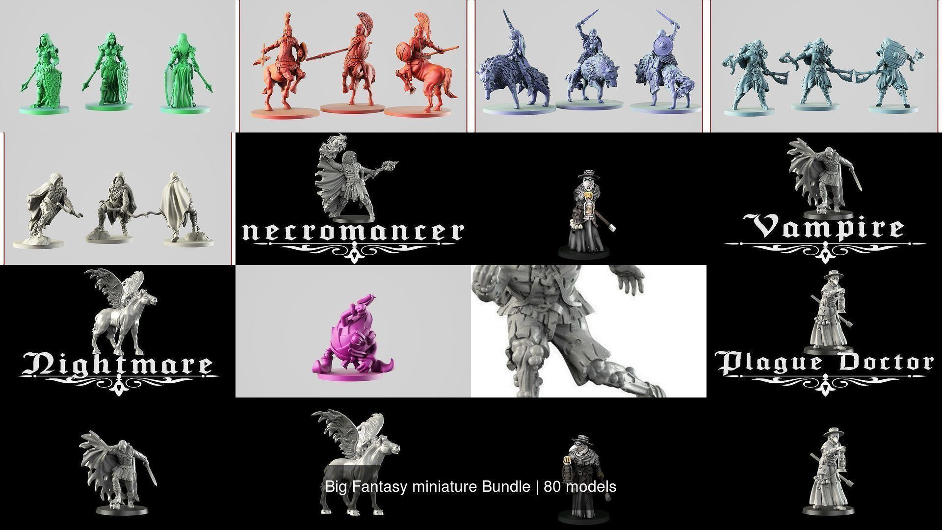 Big Fantasy miniature Bundle 3D Model Collection_266