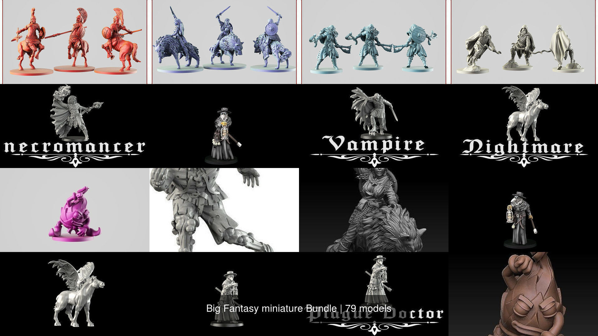 Big Fantasy miniature Bundle 3D Model Collection_270